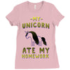my unicorn ate my homework Ladies Fitted T-Shirt