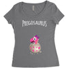 Pregosaurus Girl Women's Triblend Scoop T-shirt