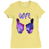 galaxy cartoon hands dope Ladies Fitted T-Shirt