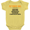 October Girl Hated By Many Baby Onesie