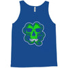 celtic green clover skull patch, irish biker patches Tank Top