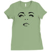 girl eye face black Ladies Fitted T-Shirt