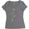 libra rainbow sign Women's Triblend Scoop T-shirt