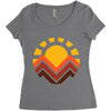 sunset mountain Women's Triblend Scoop T-shirt