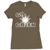 go green Ladies Fitted T-Shirt