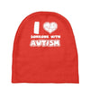 i love someone with autism Baby Beanies