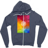letter a  initial Zipper Hoodie