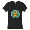 angry goldfish cartoon Women's V-Neck T-Shirt