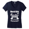 March Girls Are Sunshine Mixed With A Little Hurricane Women's V-Neck T-Shirt