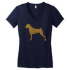 leopard pattern Women's V-Neck T-Shirt