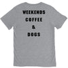 weekends coffee and dogs back V-Neck Tee