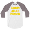 grown adult person 3/4 Sleeve Shirt