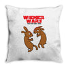 wiener wars dachshund dogs Throw Pillow