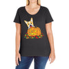 corgi pumpkin Ladies Curvy T-Shirt