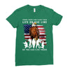 Honor Those Who Place Their Life On The Line Ladies Fitted T-Shirt