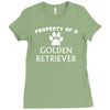 property of a golden retriever Ladies Fitted T-Shirt