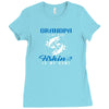 Grandpa is my Name Fishing Is My Game Ladies Fitted T-Shirt