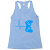 game heart beat Racerback Tank