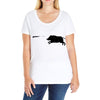 boar hunting Ladies Curvy T-Shirt