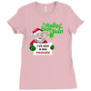 heapy new year funny santa claus christmas Ladies Fitted T-Shirt