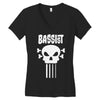 bassist skull Women's V-Neck T-Shirt