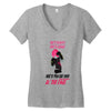 she's beauty she's grage she's punch you in the face Women's V-Neck T-Shirt
