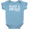 black and proud Baby Bodysuit