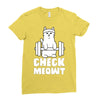 gym cat workout Ladies Fitted T-Shirt