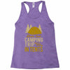 dude that camp trip in tents funny Racerback Tank