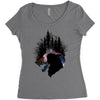 Mononoke Hime Siluet Women's Triblend Scoop T-shirt