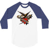 sailor jerry tattoo art military mermaid 3/4 Sleeve Shirt