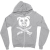 pig bacon cross bones pirate Zipper Hoodie