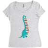 book dinosaurs Women's Triblend Scoop T-shirt
