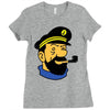 captain haddock tintin cartoon comic Ladies Fitted T-Shirt