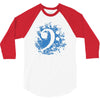 bass clef in blue 3/4 Sleeve Shirt