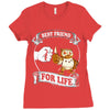 new owl best friend for life Ladies Fitted T-Shirt