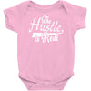 the hustle is real Baby Bodysuit