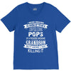 Super Cool Pops Of A Freaking Awesome Grandson V-Neck Tee