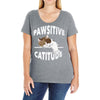 pawsitive catitude Ladies Curvy T-Shirt