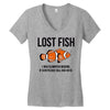 lost fish Women's V-Neck T-Shirt