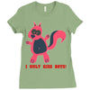 i only kiss boys Ladies Fitted T-Shirt