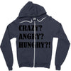 crazy angry hungry Zipper Hoodie