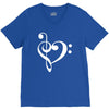 music heart rock baseball V-Neck Tee