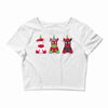 Three Cute But Angry Unicorn Crop Top