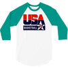 usa basketball logo 3/4 Sleeve Shirt