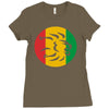 rasta lion head reggae dub step music dance Ladies Fitted T-Shirt