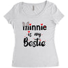 Minnie is my Bestie Women's Triblend Scoop T-shirt