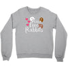 peace love rabbits Crewneck Sweatshirt