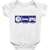 eat,sleep,game Baby Bodysuit
