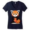 red fox 3 Women's V-Neck T-Shirt